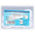 Пластиковая зубочистка с нитью (флоссер). 30шт.